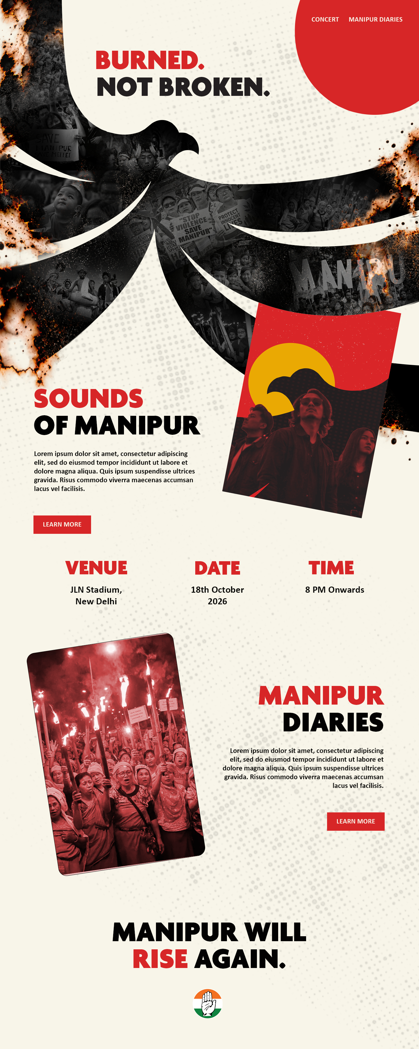 Mock website design